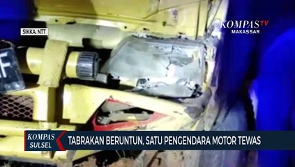 Tabrakan Beruntun, Satu Pengendara Motor Tewas