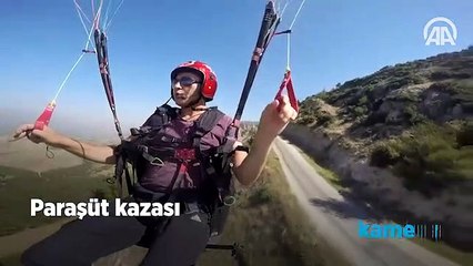 Paraşüt kazası kameraya böyle yansıdı
