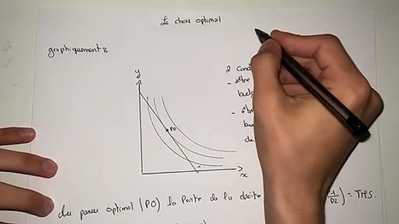 Le choix optimal - microéconomie S1