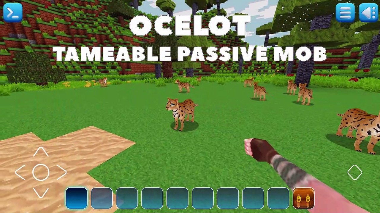 RealmCraft Free Minecraft Clone - Pixel Animals  Tame Ocelot | Wild Cats #minecraftupdate