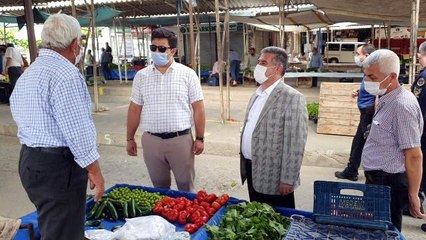 Kaymakam Ülkü ve Başkan Erol, pazar kurulacak yerleri inceledi