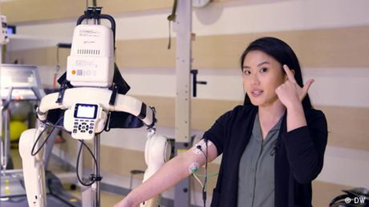 Robotics suit teaches paraplegics learn to walk again