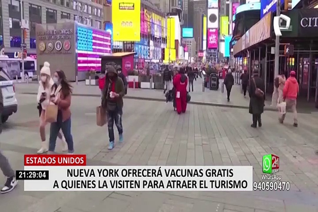 La ciudad Nueva York ofrecerá vacunas gratis en principales atractivos