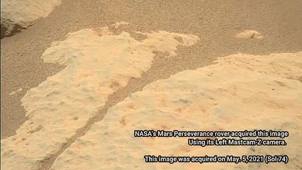 Mars Perseverance Rover Find large Crack in Rock Filled With Sand on Mars