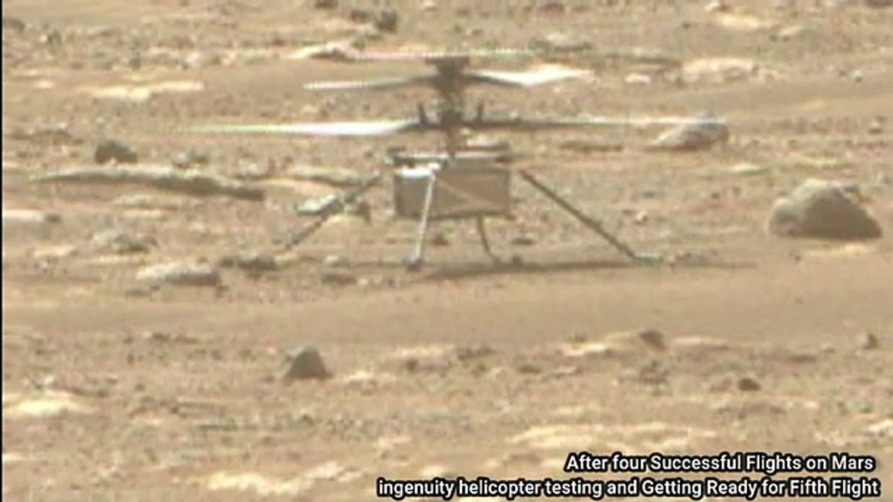 Perseverance Rover Capture Ingenuity Helicopter Getting Ready for Flight no 5th