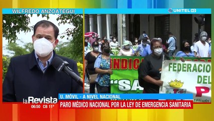 Médicos realizan paro de 24 horas en rechazo a la ley de emergencia sanitaria y piden más vacunas