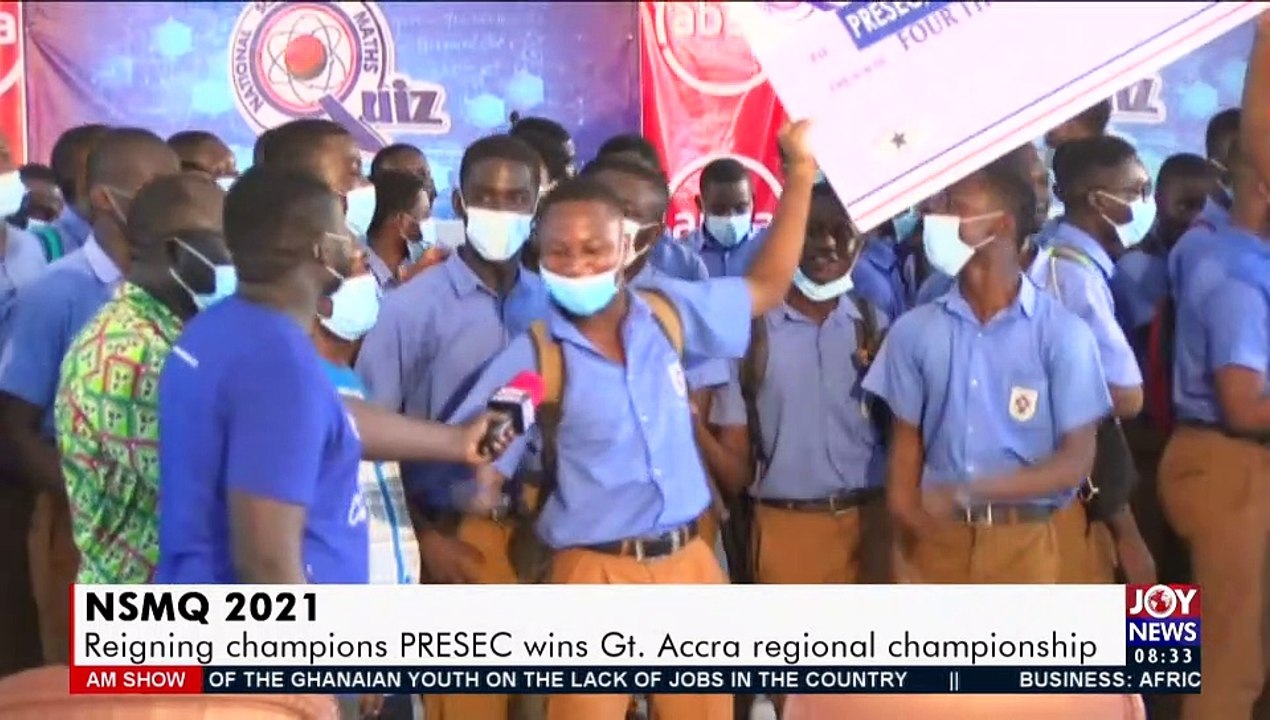NSMQ 2021: Reigning champions of PRESEC wins Gt. Accra regional championship - AM Show on JoyNews (7-5-21)