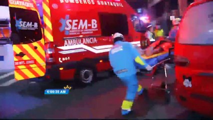 Brutal accidente durante la madrugada en el centro de Guayaquil