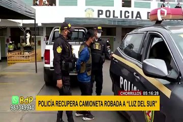Chorrillos: policía recupera camioneta robada a trabajadores de “Luz del Sur”