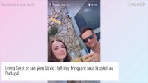 Emma Smet : Radieuse avec son papa David Hallyday, pour un fail en terrasse