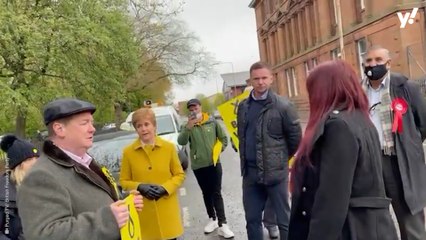 Sturgeon calls ex-deputy leader of Britain First ‘racist’ in tense confrontation