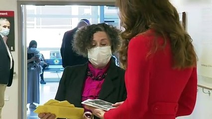 Duchess of Cambridge views art at Royal London Hospital