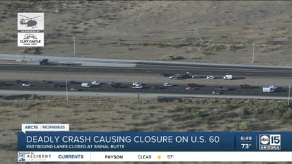 Deadly crash blocks portion of US-60 near Apache Junction