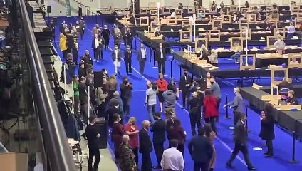 First Minister Nicola Sturgeon arrives at Emirates Arena