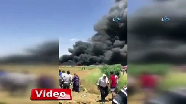 Suriyelilerin kaldığı kampta yangın!