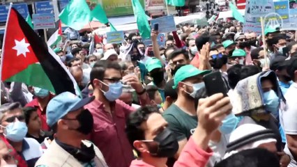 Ürdünlüler, İsrail'in Kudüs'teki Filistinlileri göçe zorlamasını protesto etti