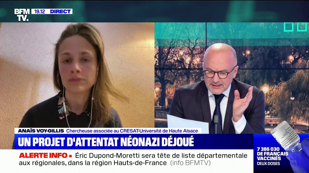 Attentat néonazi déjoué: pour Anaïs Voy-Gillis, chercheuse associée au CRESAT, il y a "une multiplication de mouvements et de personnes isolées" depuis le début des années 2010