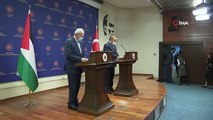 Dışişleri Bakanı Çavuşoğlu, Filistinli mevkidaşıyla ortak basın toplantısı düzenledi