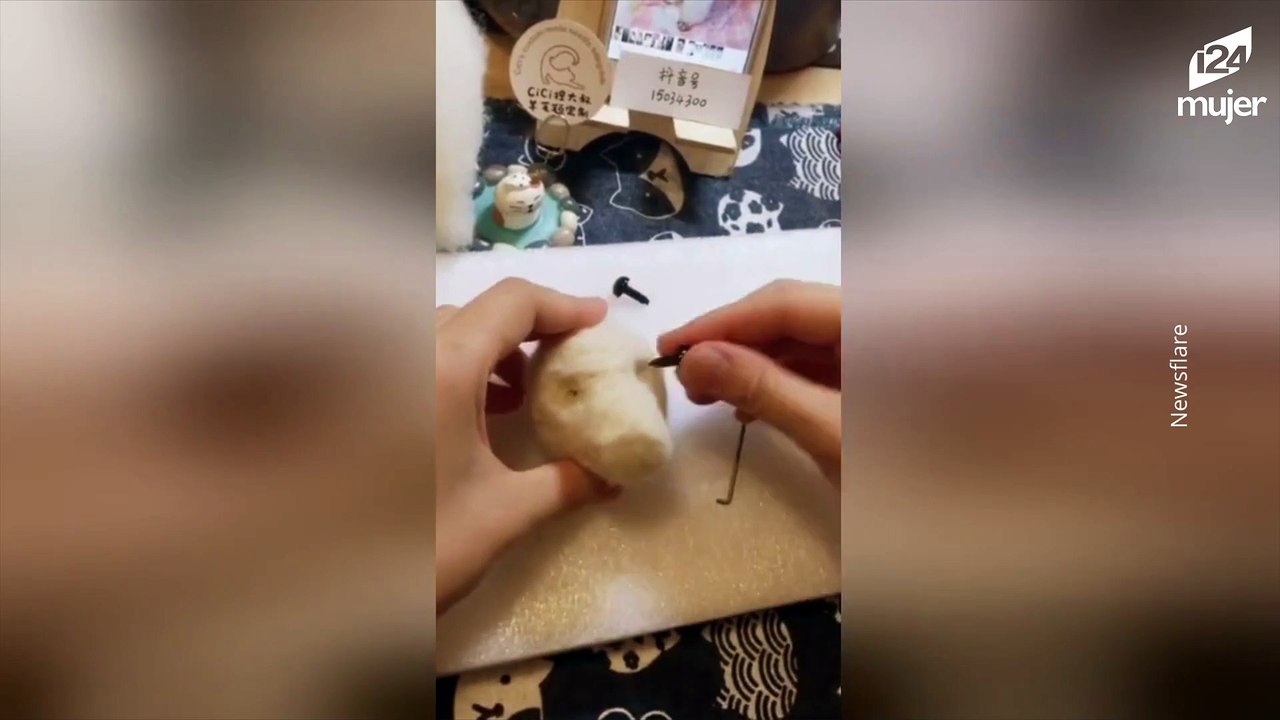 Talentosa chica hace con lana réplicas exactas de mascotas