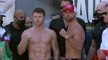 Canelo weighs in lighter than Saunders ahead of world super-middleweight title unification
