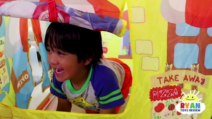 Ryan'S Drive Thru Pretend Play Restaurant On Kids Power Wheels!!!