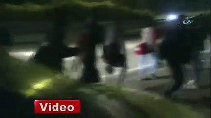 Fransa'ya geçmeye çalışan mültecilere biber gazı