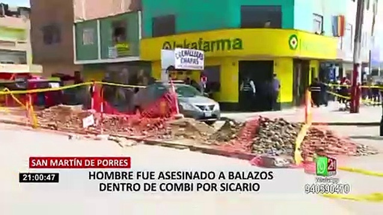 SMP: hombre es asesinado a balazos al  interior de una combi repleta de pasajeros