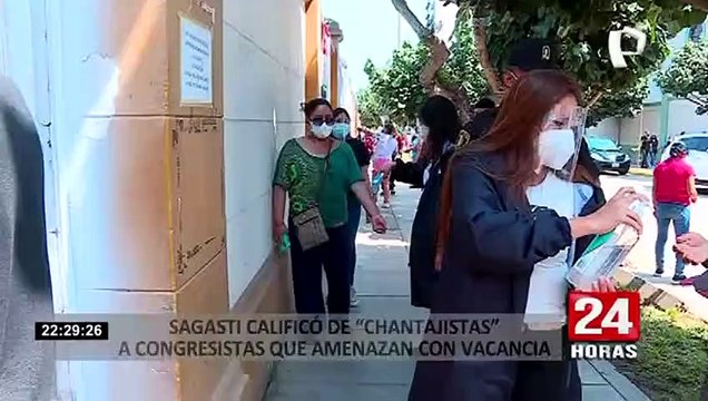 Sagasti sobre amenaza de vacancia por ley de AFP: algunos congresistas parecen chantajistas