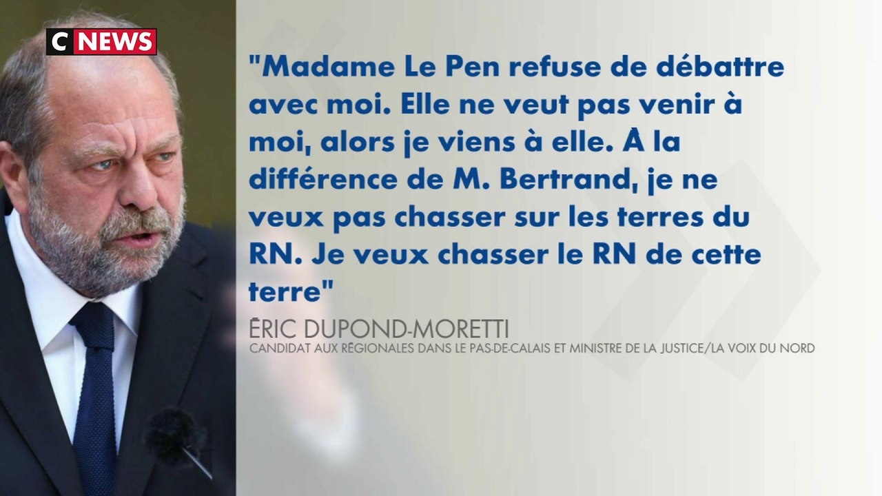 Elections régionales : Eric Dupond-Moretti entre en campagne