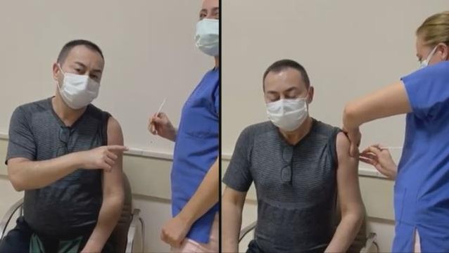 Şarkıcı Serdar Ortaç koronavirüs aşısının ilk dozunu yaptırdı