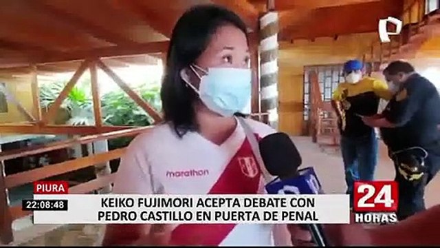 Keiko Fujimori aceptó propuesta de Castillo para debatir en la puerta del penal