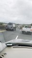 Military Hummer Jackknifes on Highway