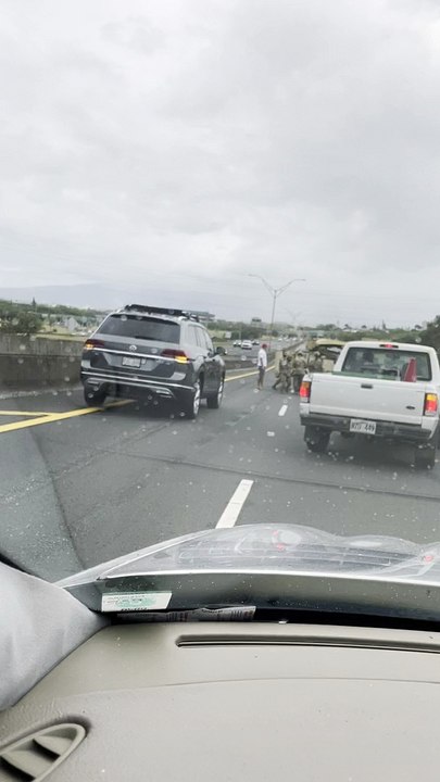 Military Hummer Jackknifes on Highway