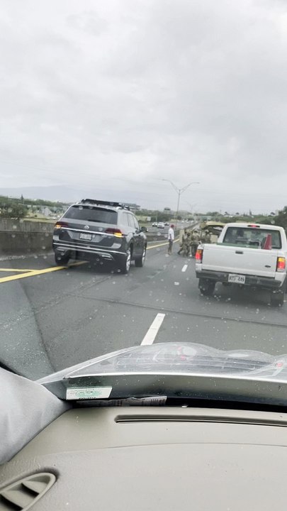 Military Hummer Jackknifes on Highway