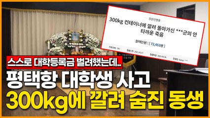 평택항 대학생 사고 300kg에 깔려 숨진 동생