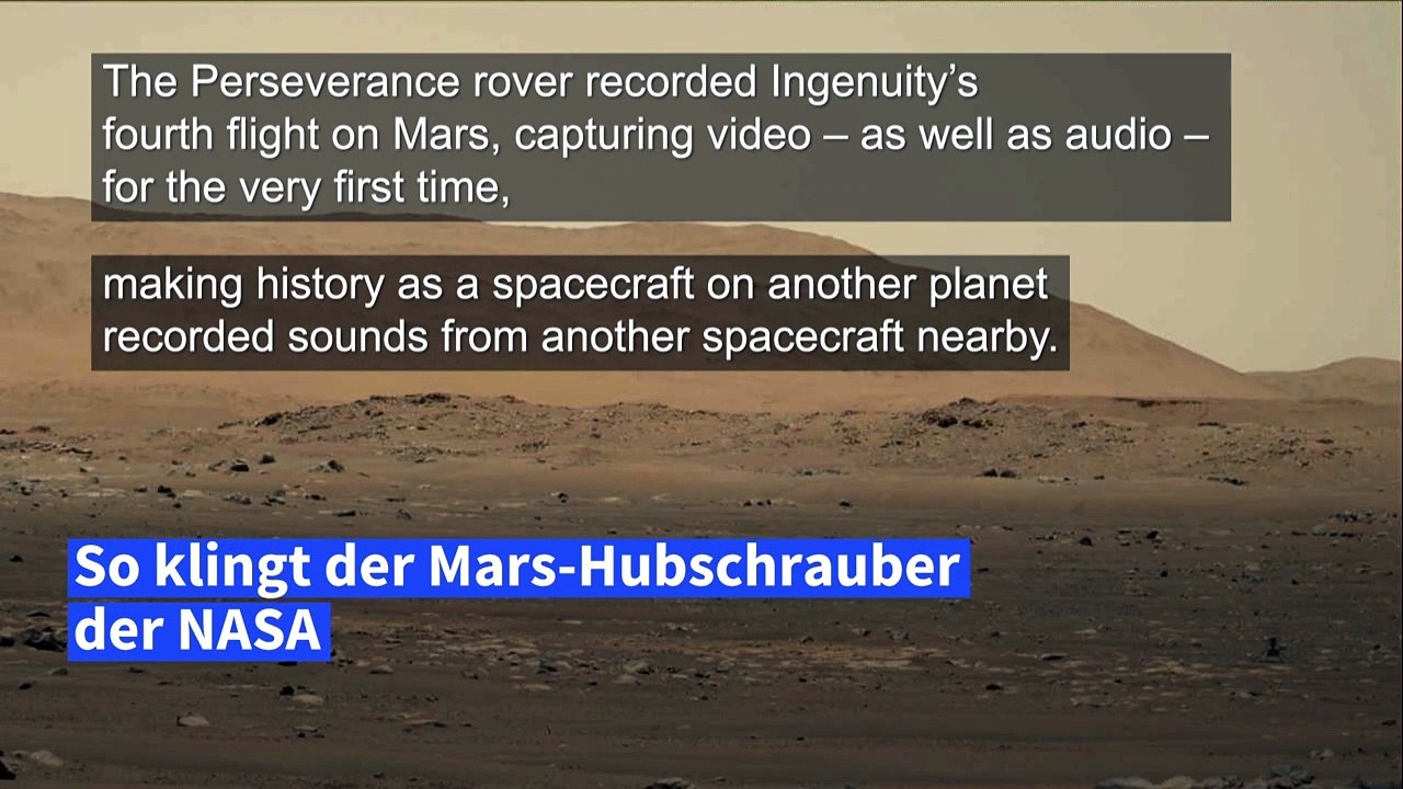 So klingt der Mars-Helikopter der Nasa