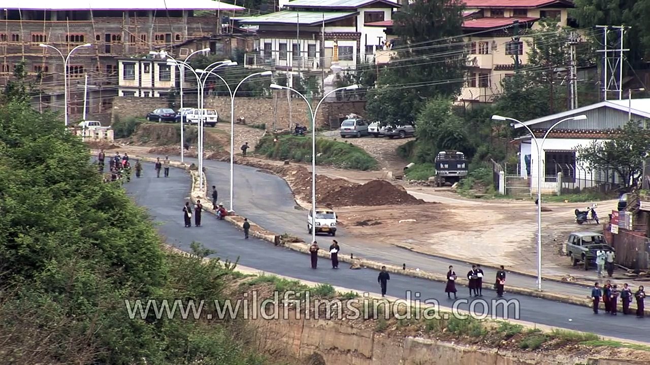Beautiful town of Thimphu in Bhutan