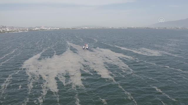 İzmit Körfezi'nden 100 ton deniz salyası temizlendi