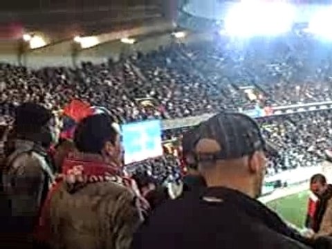 PSG-auxerre cdl echange auteuil bleu auteuil rouge