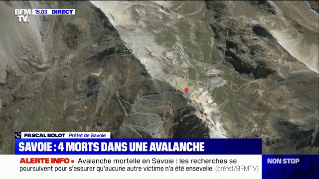 Trois personnes seraient impliquées dans une seconde avalanche au-dessus de Bourg-Saint-Maurice , selon le préfet de Savoie