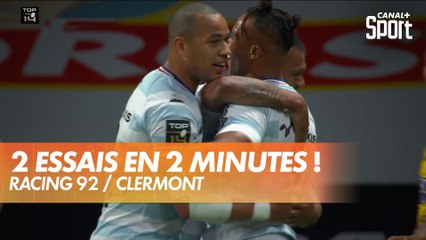 Deux essais magnifiques en deux minutes pour le Racing !