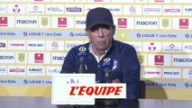 Gasset : « Il n'y a que la peur pour expliquer ça » - Foot - L1 - Bordeaux