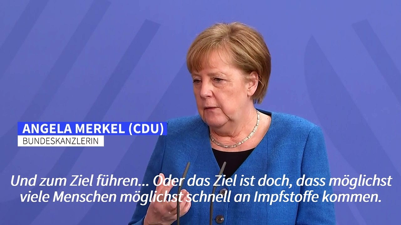 Merkel gegen Patent-Freigabe bei Corona-Impfstoffen