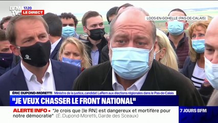 Régionales dans les Hauts-de-France: pour Éric Dupond-Moretti, "Xavier Bertrand est un adversaire, il n'est pas un ennemi"