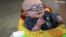 Mira la reacción de estos bebés al usar lentes por primera vez