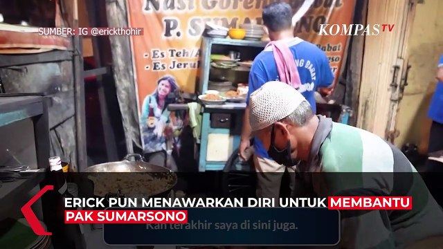 Menteri BUMN Erick Thohir Beri Bantuan Beasiswa untuk Anak Penjual Nasi Goreng