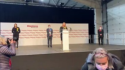 The SNP’s Ash Denham makes a victory speech