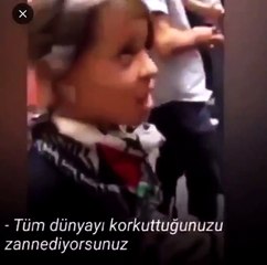 Filistinli küçük kızdan İsrailli teröristlere büyük ders!