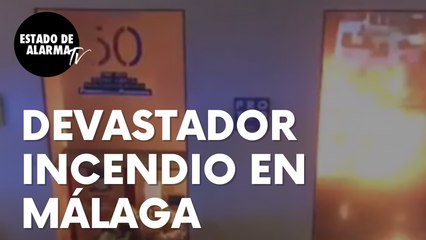 Devastador incendio en el centro de Málaga que acaba con una emblemática librería