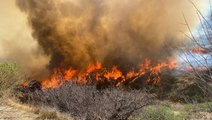 Wildfire rages amid dry, windy conditions in Arizona